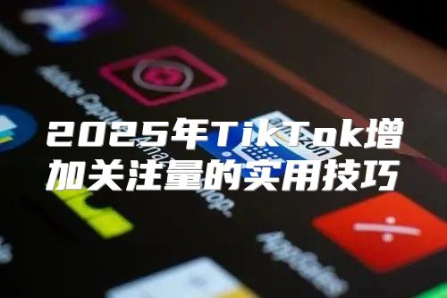 2025年TikTok增加关注量的实用技巧