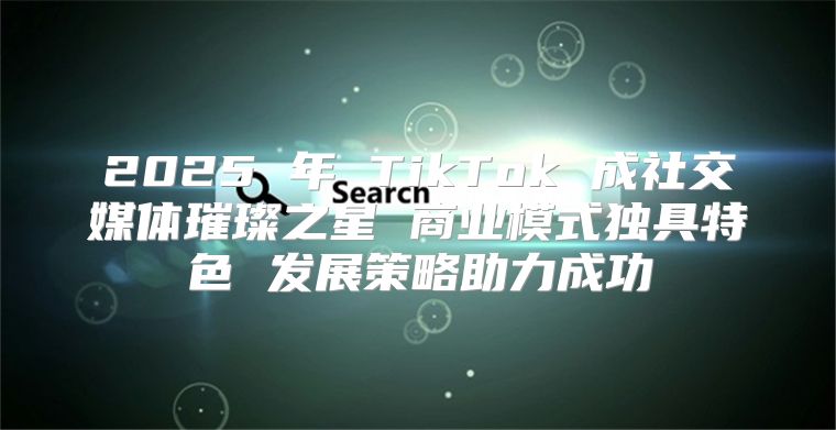 2025 年 TikTok 成社交媒体璀璨之星 商业模式独具特色 发展策略助力成功