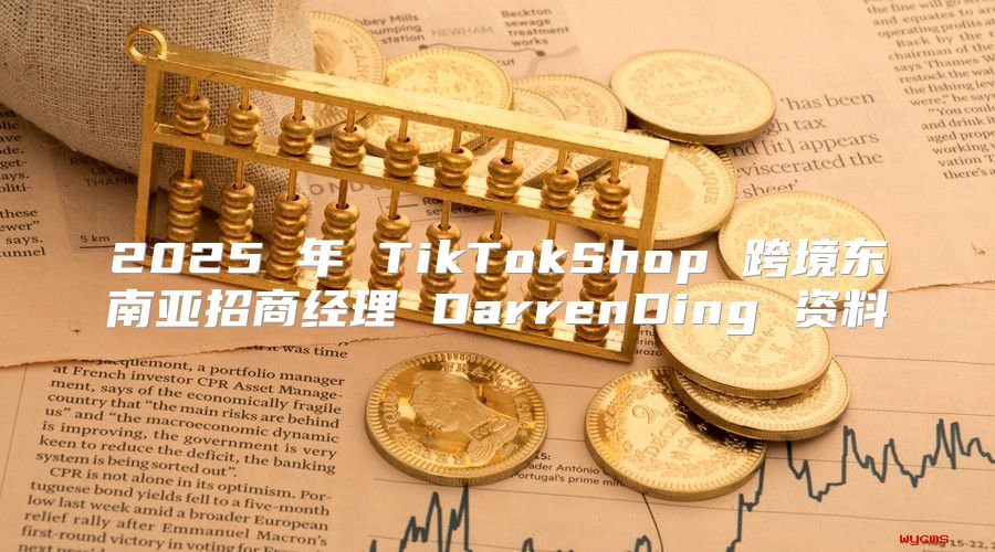2025 年 TikTokShop 跨境东南亚招商经理 DarrenDing 资料