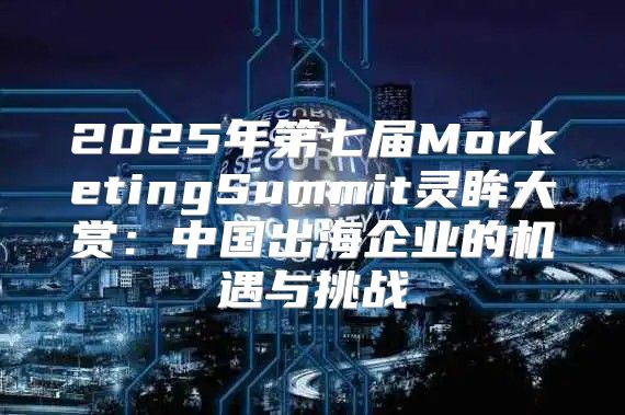 2025年第七届MorketingSummit灵眸大赏：中国出海企业的机遇与挑战