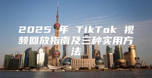 2025 年 TikTok 视频回放指南及三种实用方法