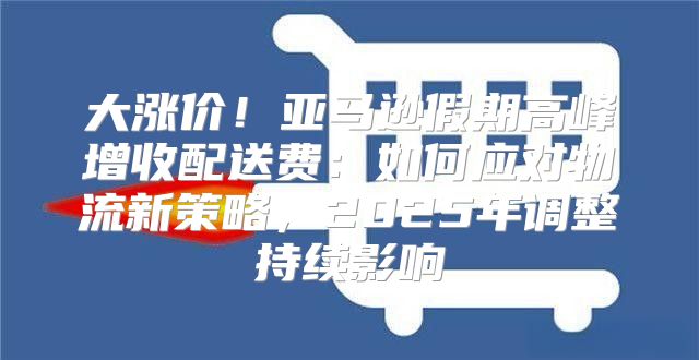 大涨价！亚马逊假期高峰增收配送费：如何应对物流新策略，2025年调整持续影响