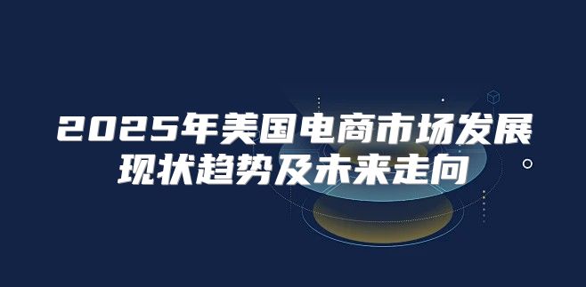 2025年美国电商市场发展现状趋势及未来走向