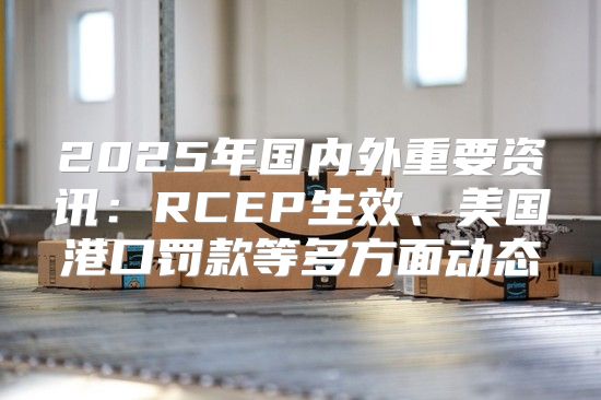 2025年国内外重要资讯：RCEP生效、美国港口罚款等多方面动态