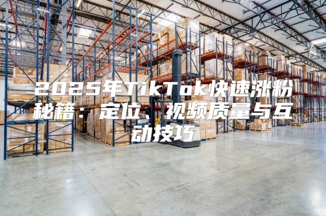2025年TikTok快速涨粉秘籍：定位、视频质量与互动技巧