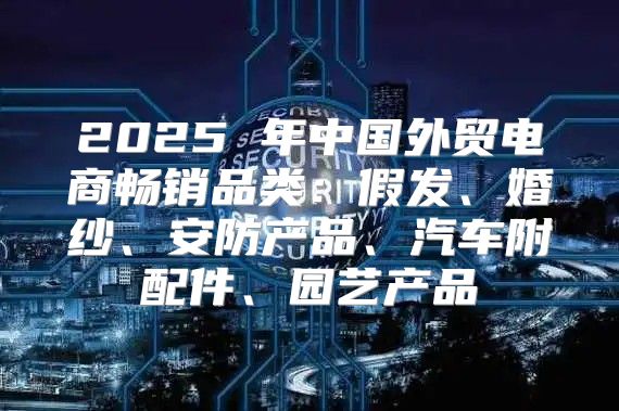 2025 年中国外贸电商畅销品类：假发、婚纱、安防产品、汽车附配件、园艺产品