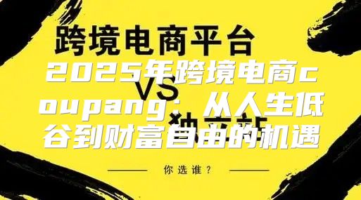 2025年跨境电商coupang：从人生低谷到财富自由的机遇