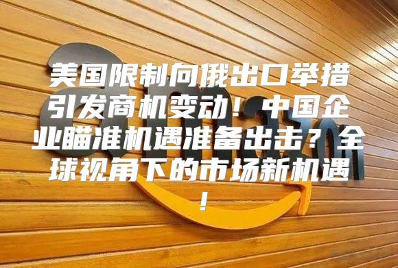 美国限制向俄出口举措引发商机变动！中国企业瞄准机遇准备出击？全球视角下的市场新机遇！