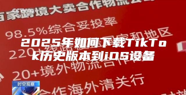 2025年如何下载TikTok历史版本到iOS设备