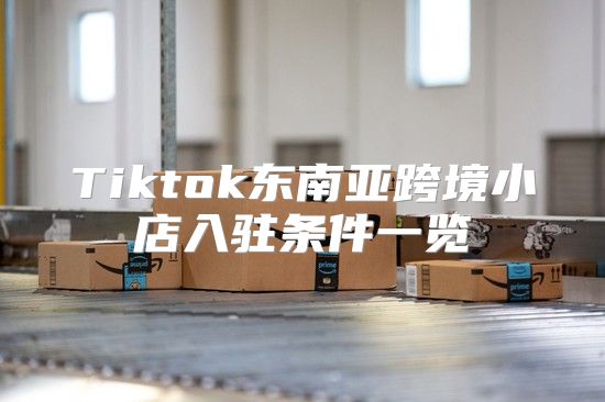 Tiktok东南亚跨境小店入驻条件一览