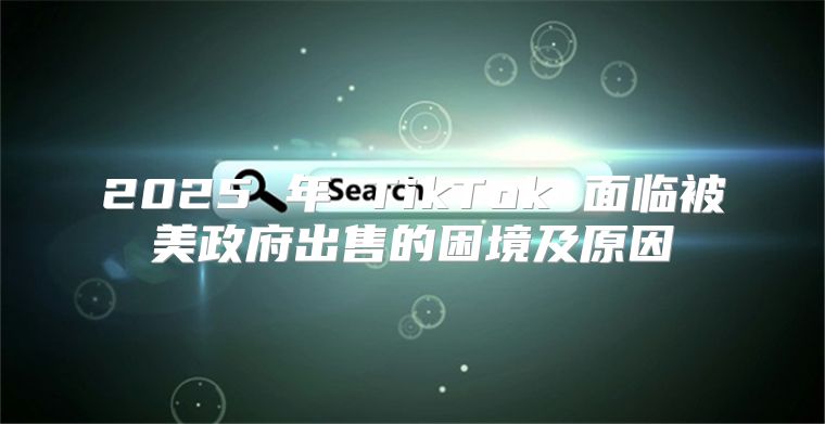 2025 年 TikTok 面临被美政府出售的困境及原因