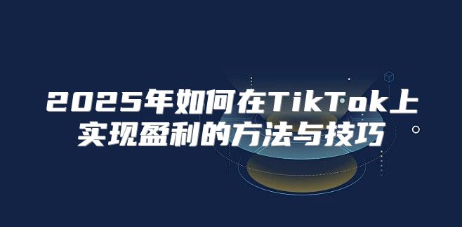2025年如何在TikTok上实现盈利的方法与技巧