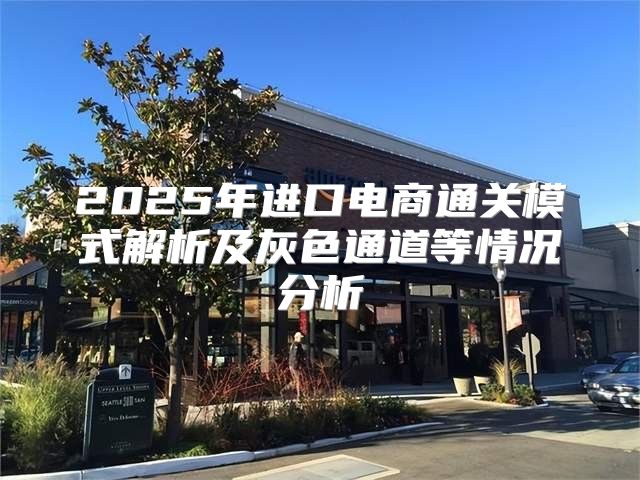 2025年进口电商通关模式解析及灰色通道等情况分析