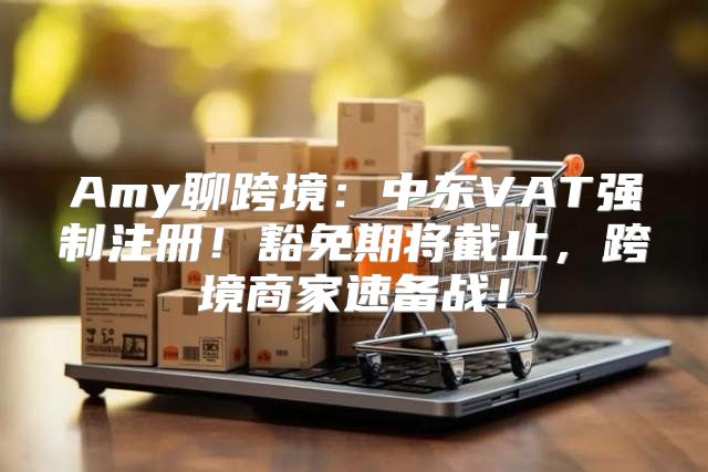 Amy聊跨境：中东VAT强制注册！豁免期将截止，跨境商家速备战！
