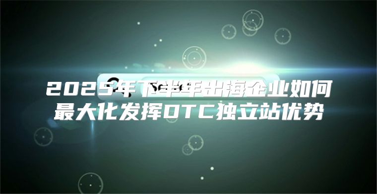 2025年下半年出海企业如何最大化发挥DTC独立站优势