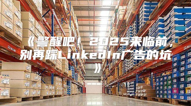 警醒吧！2025来临前，别再踩LinkedIn广告的坑