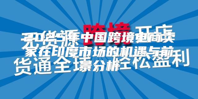 2025年中国跨境电商卖家在印度市场的机遇与前景分析