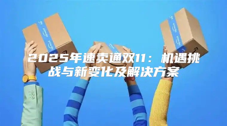2025年速卖通双11：机遇挑战与新变化及解决方案