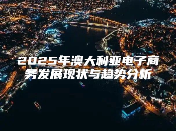 2025年澳大利亚电子商务发展现状与趋势分析