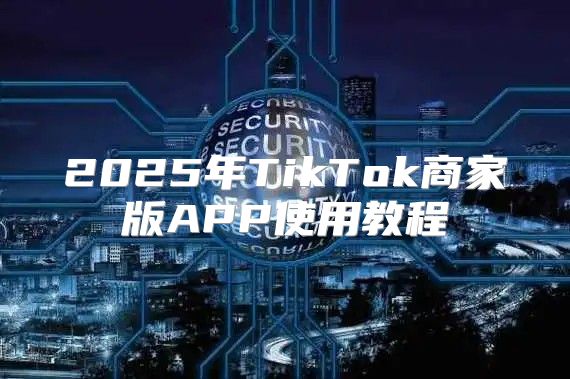 2025年TikTok商家版APP使用教程