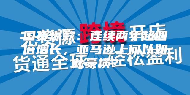 国货爆款：连续两年超四倍增长，亚马逊上何以如此豪横？
