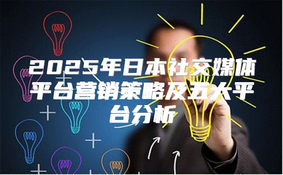 2025年日本社交媒体平台营销策略及五大平台分析