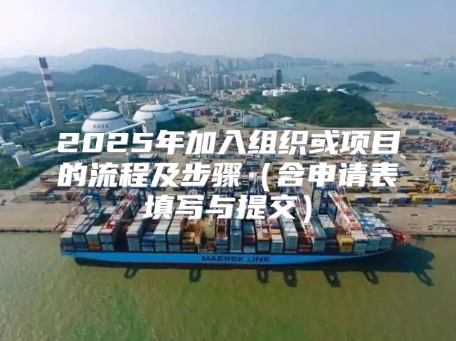 2025年加入组织或项目的流程及步骤含申请表填写与提交