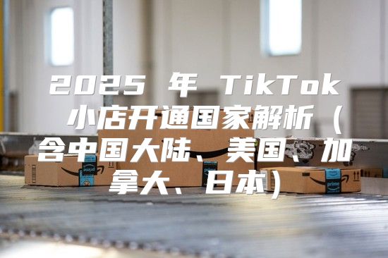 2025 年 TikTok 小店开通国家解析含中国大陆、美国、加拿大、日本