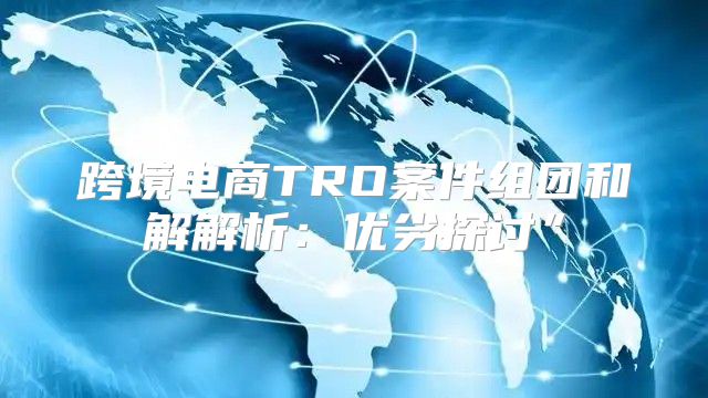 跨境电商TRO案件组团和解解析：优劣探讨”