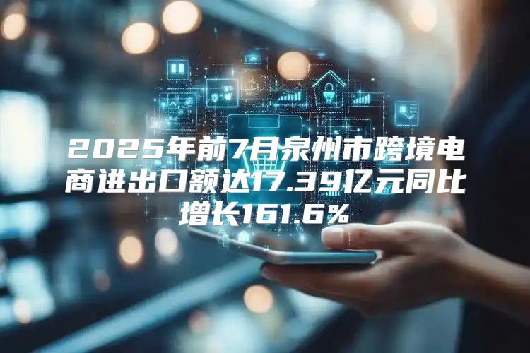 2025年前7月泉州市跨境电商进出口额达17.39亿元同比增长161.6%