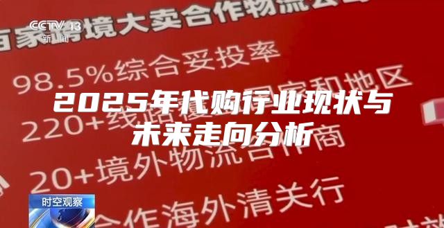 2025年代购行业现状与未来走向分析