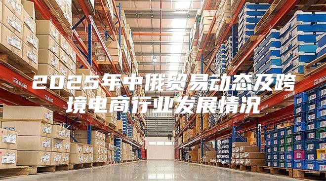 2025年中俄贸易动态及跨境电商行业发展情况