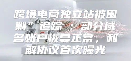 跨境电商独立站被围剿”追踪⑤：部分域名账户恢复正常，和解协议首次曝光
