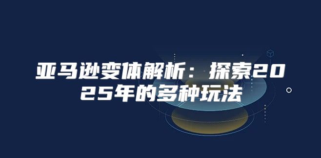 亚马逊变体解析：探索2025年的多种玩法