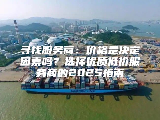 寻找服务商：价格是决定因素吗？选择优质低价服务商的2025指南