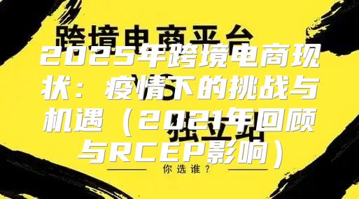 2025年跨境电商现状：疫情下的挑战与机遇2021年回顾与RCEP影响