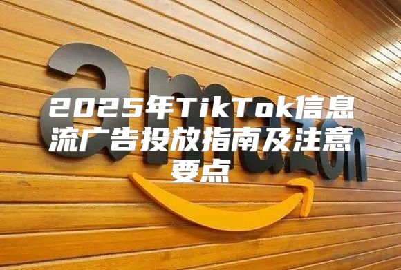 2025年TikTok信息流广告投放指南及注意要点