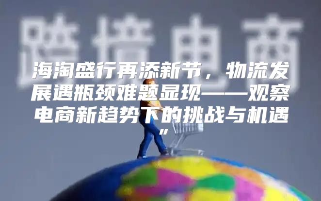 海淘盛行再添新节，物流发展遇瓶颈难题显现——观察电商新趋势下的挑战与机遇”