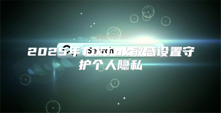 2025年TikTok敏感设置守护个人隐私