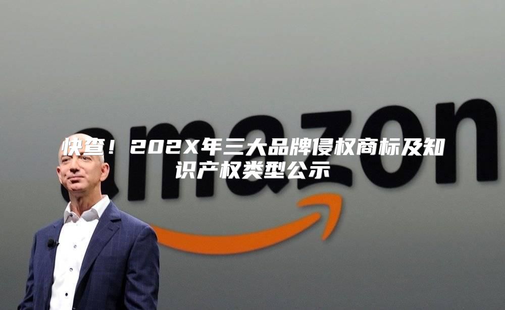 快查！202X年三大品牌侵权商标及知识产权类型公示