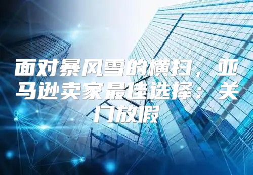 面对暴风雪的横扫，亚马逊卖家最佳选择：关门放假