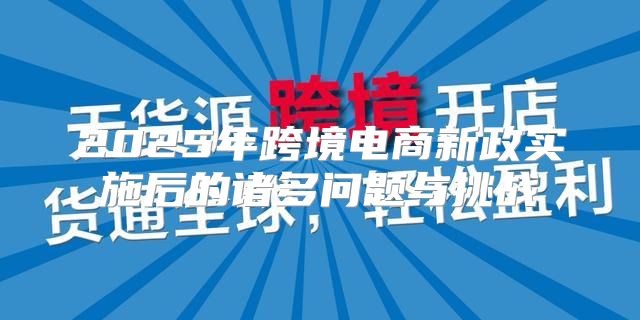 2025年跨境电商新政实施后的诸多问题与挑战