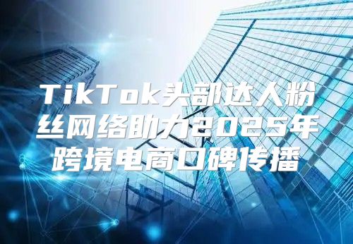 TikTok头部达人粉丝网络助力2025年跨境电商口碑传播