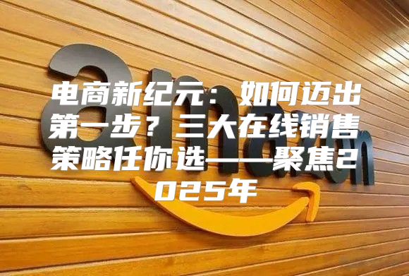 电商新纪元：如何迈出第一步？三大在线销售策略任你选——聚焦2025年