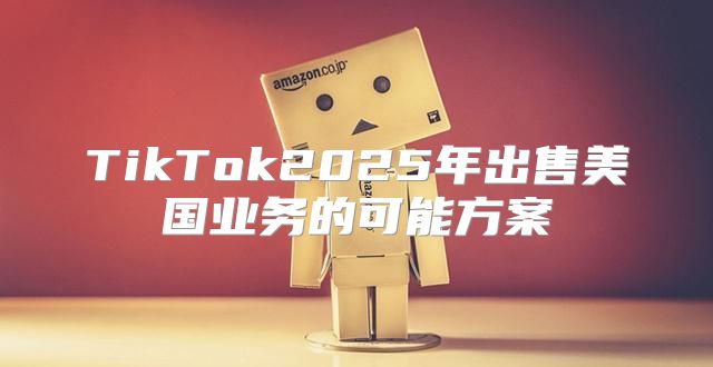 TikTok2025年出售美国业务的可能方案
