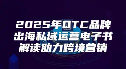 2025年DTC品牌出海私域运营电子书解读助力跨境营销