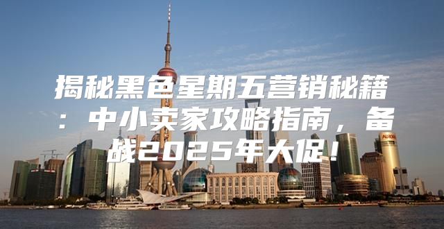 揭秘黑色星期五营销秘籍：中小卖家攻略指南，备战2025年大促！