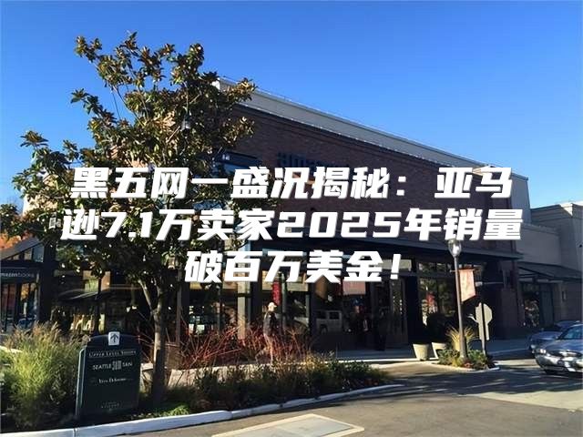 黑五网一盛况揭秘：亚马逊7.1万卖家2025年销量破百万美金！