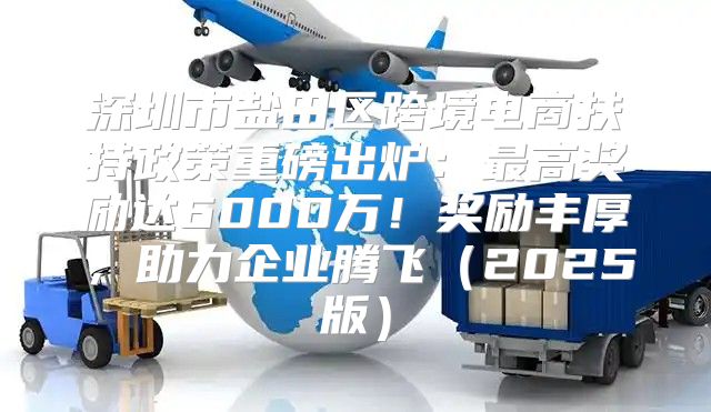 深圳市盐田区跨境电商扶持政策重磅出炉：最高奖励达6000万！奖励丰厚，助力企业腾飞2025版