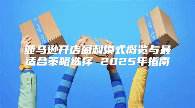 亚马逊开店盈利模式概览与最适合策略选择 2025年指南